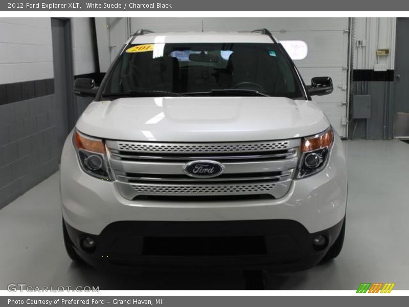 White Suede / Charcoal Black 2012 Ford Explorer XLT