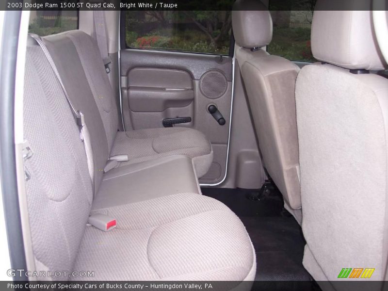 Bright White / Taupe 2003 Dodge Ram 1500 ST Quad Cab