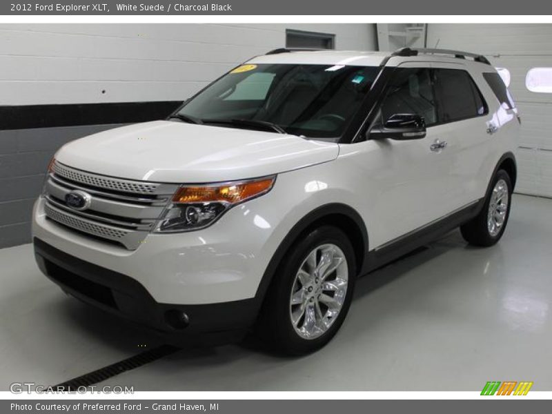 White Suede / Charcoal Black 2012 Ford Explorer XLT