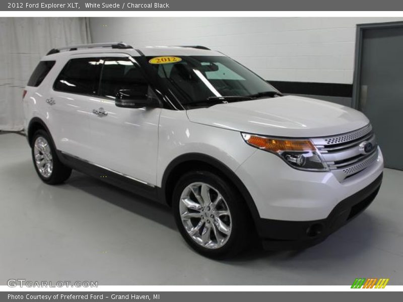 White Suede / Charcoal Black 2012 Ford Explorer XLT