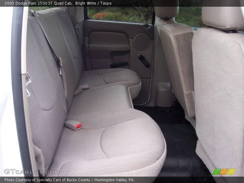 Bright White / Taupe 2003 Dodge Ram 1500 ST Quad Cab