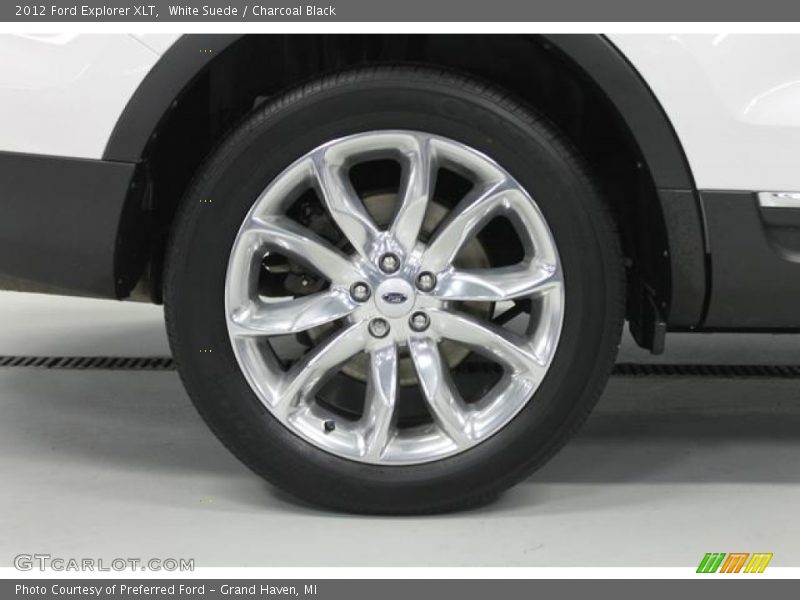 White Suede / Charcoal Black 2012 Ford Explorer XLT