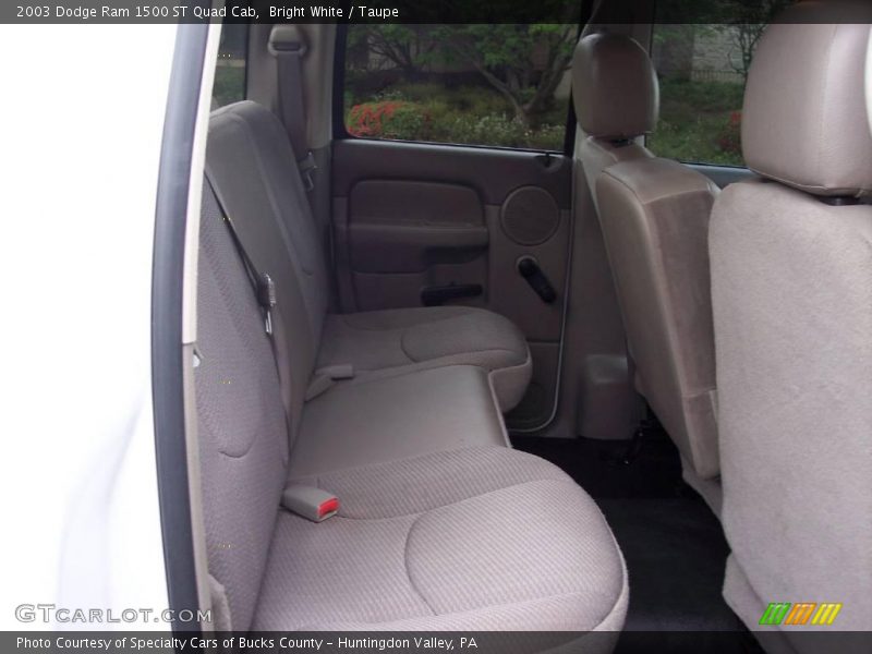 Bright White / Taupe 2003 Dodge Ram 1500 ST Quad Cab