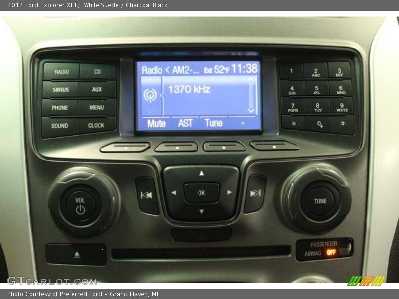 White Suede / Charcoal Black 2012 Ford Explorer XLT