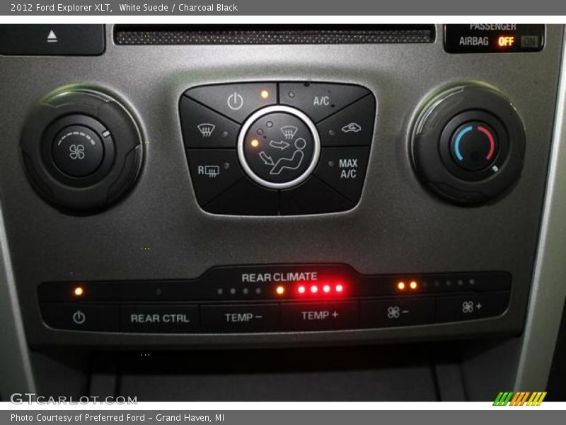 White Suede / Charcoal Black 2012 Ford Explorer XLT