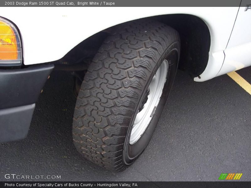 Bright White / Taupe 2003 Dodge Ram 1500 ST Quad Cab