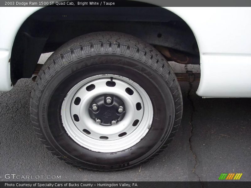 Bright White / Taupe 2003 Dodge Ram 1500 ST Quad Cab