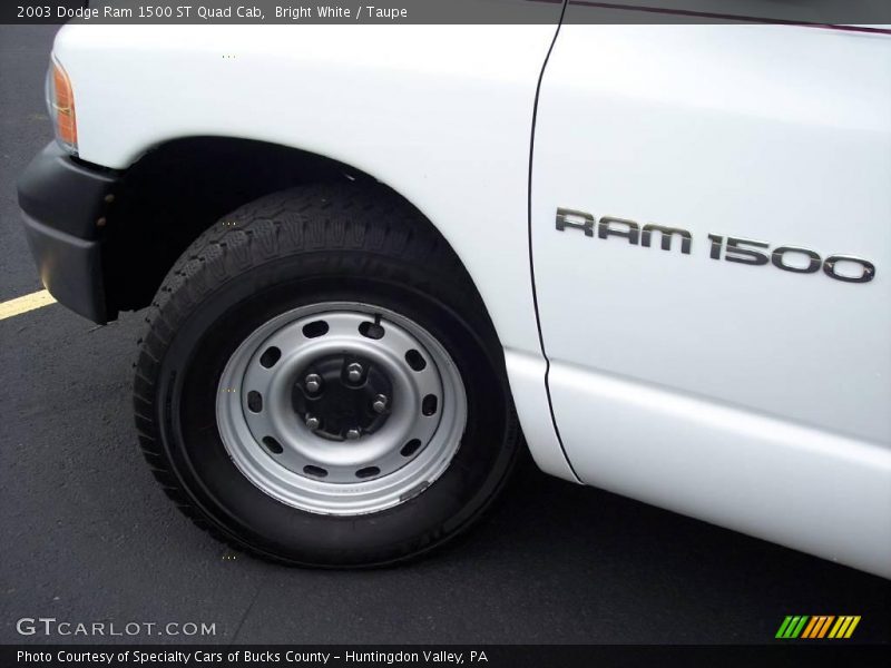 Bright White / Taupe 2003 Dodge Ram 1500 ST Quad Cab
