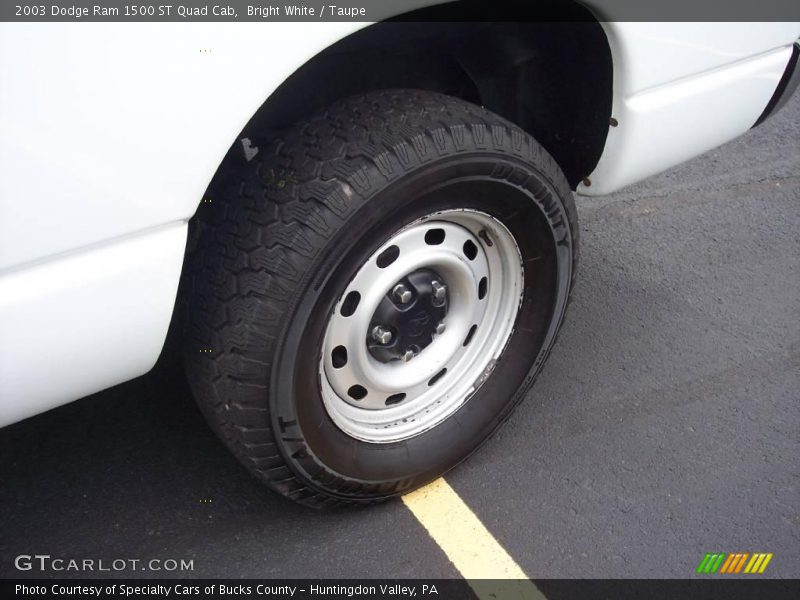 Bright White / Taupe 2003 Dodge Ram 1500 ST Quad Cab