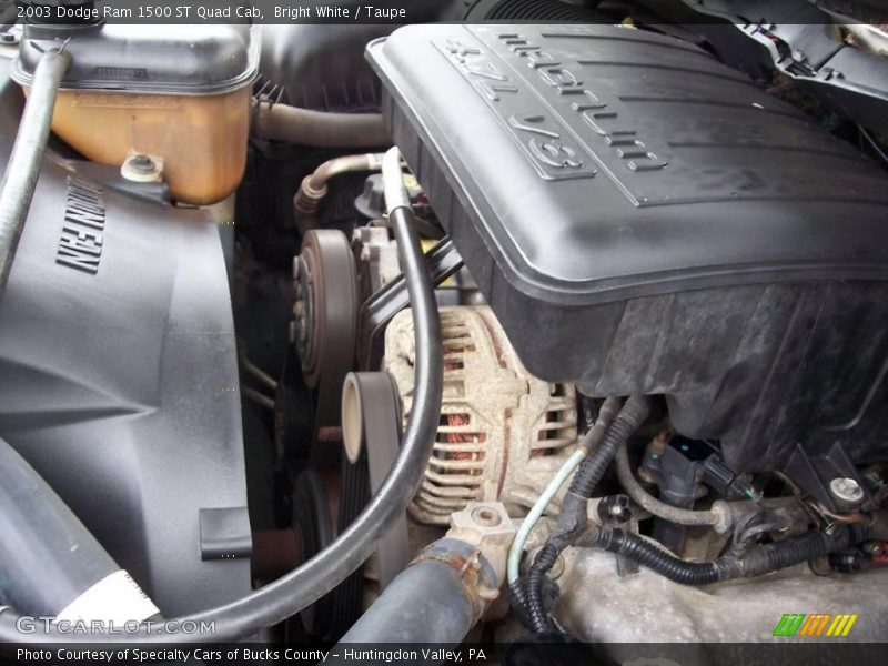 Bright White / Taupe 2003 Dodge Ram 1500 ST Quad Cab