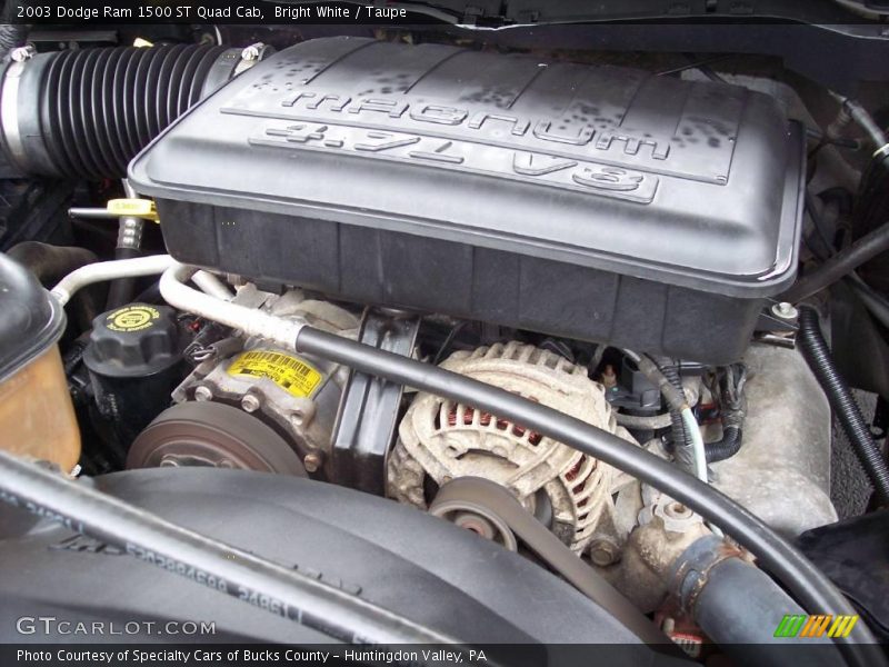 Bright White / Taupe 2003 Dodge Ram 1500 ST Quad Cab