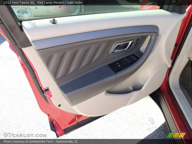 Red Candy Metallic / Light Stone 2012 Ford Taurus SEL
