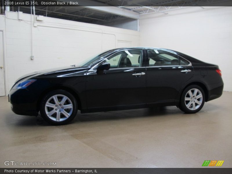 Obsidian Black / Black 2008 Lexus ES 350