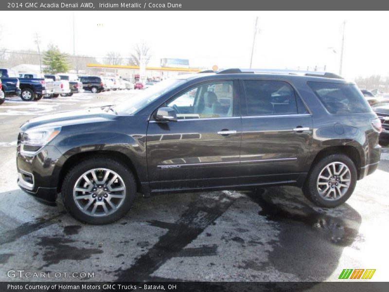 Iridium Metallic / Cocoa Dune 2014 GMC Acadia Denali AWD