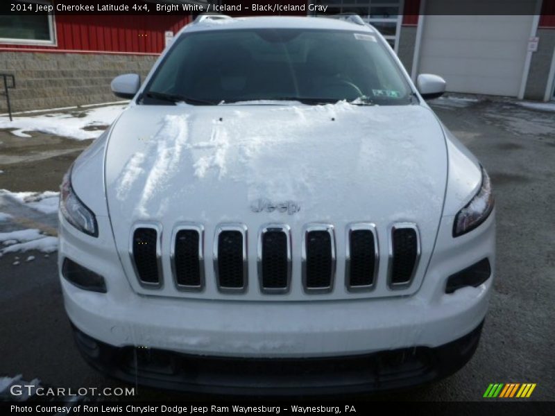 Bright White / Iceland - Black/Iceland Gray 2014 Jeep Cherokee Latitude 4x4