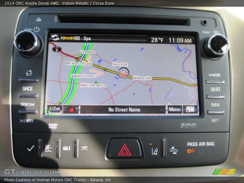 Iridium Metallic / Cocoa Dune 2014 GMC Acadia Denali AWD