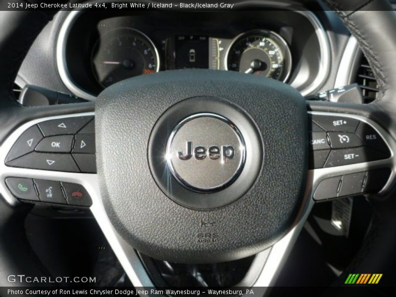 Bright White / Iceland - Black/Iceland Gray 2014 Jeep Cherokee Latitude 4x4
