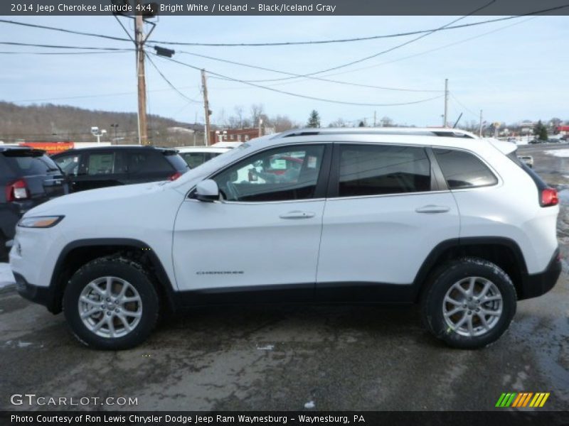 Bright White / Iceland - Black/Iceland Gray 2014 Jeep Cherokee Latitude 4x4