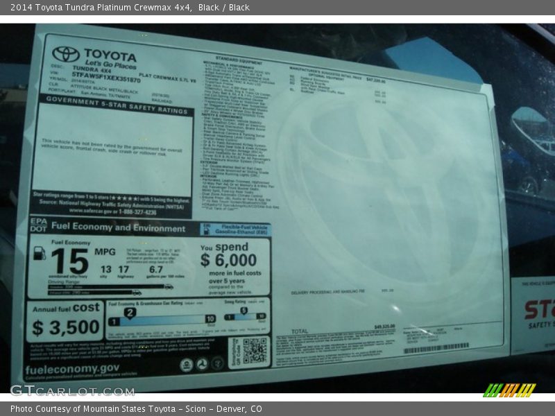 Black / Black 2014 Toyota Tundra Platinum Crewmax 4x4