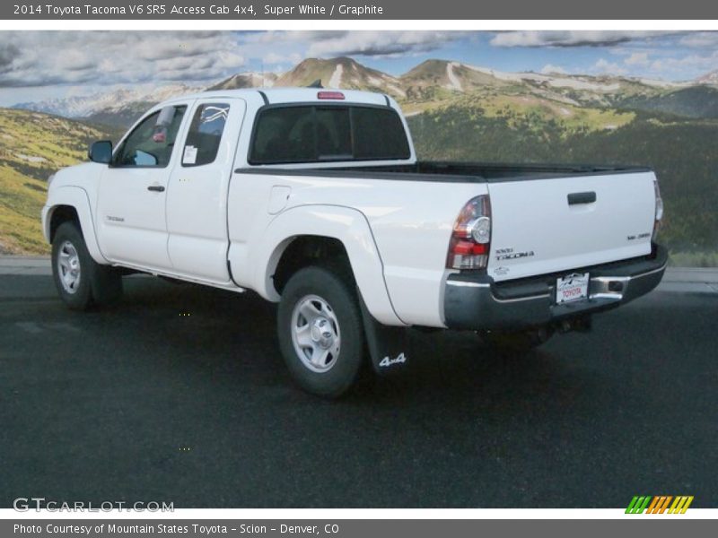Super White / Graphite 2014 Toyota Tacoma V6 SR5 Access Cab 4x4