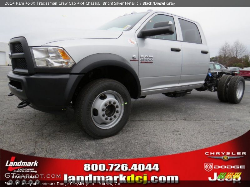 Bright Silver Metallic / Black/Diesel Gray 2014 Ram 4500 Tradesman Crew Cab 4x4 Chassis