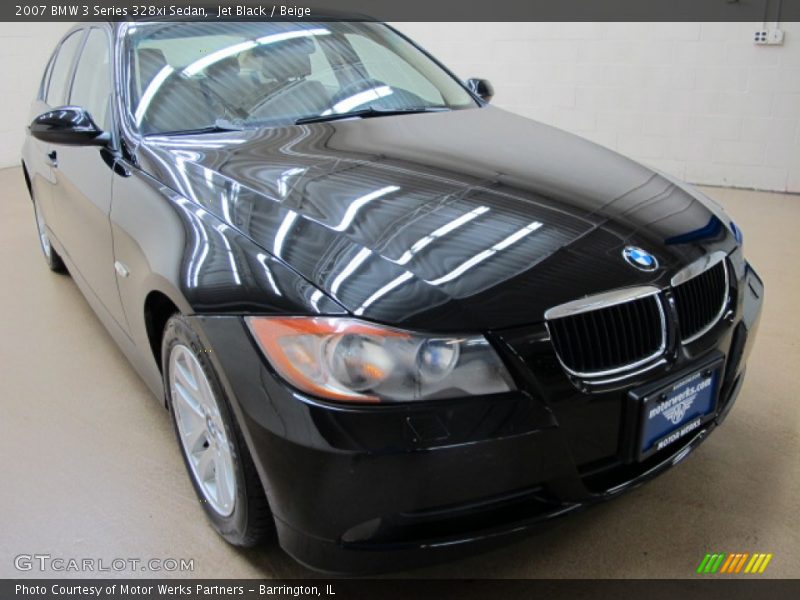 Jet Black / Beige 2007 BMW 3 Series 328xi Sedan