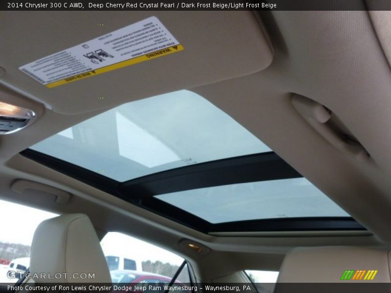 Deep Cherry Red Crystal Pearl / Dark Frost Beige/Light Frost Beige 2014 Chrysler 300 C AWD
