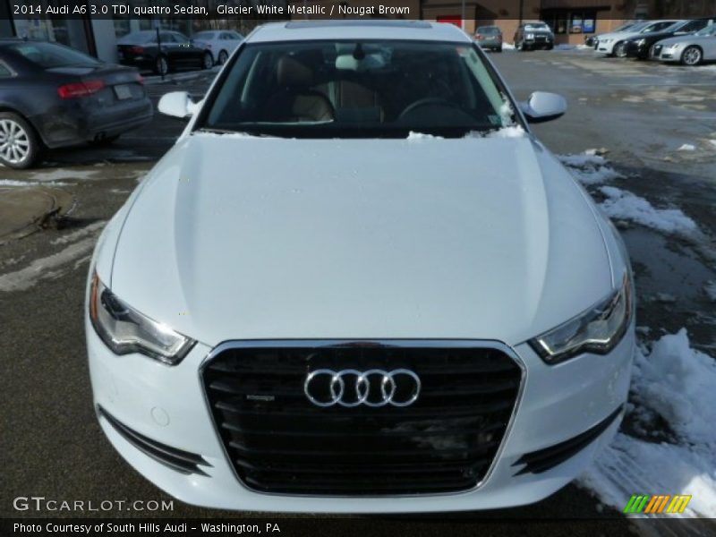 Glacier White Metallic / Nougat Brown 2014 Audi A6 3.0 TDI quattro Sedan