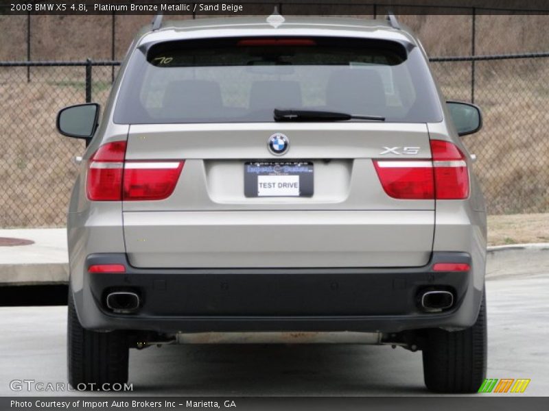Platinum Bronze Metallic / Sand Beige 2008 BMW X5 4.8i