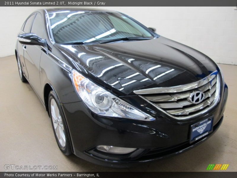 Midnight Black / Gray 2011 Hyundai Sonata Limited 2.0T