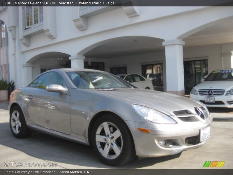 Pewter Metallic / Beige 2008 Mercedes-Benz SLK 280 Roadster