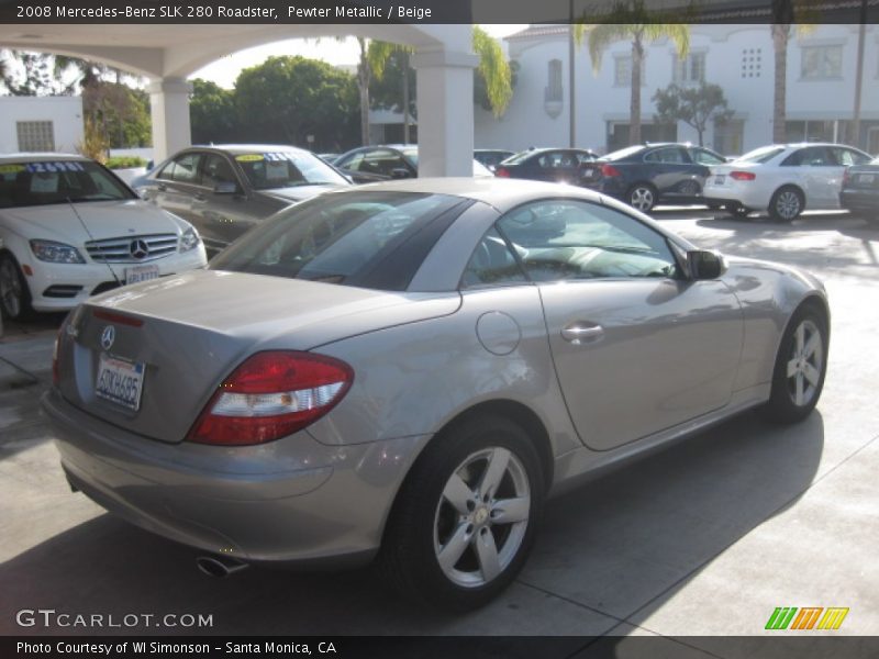 Pewter Metallic / Beige 2008 Mercedes-Benz SLK 280 Roadster
