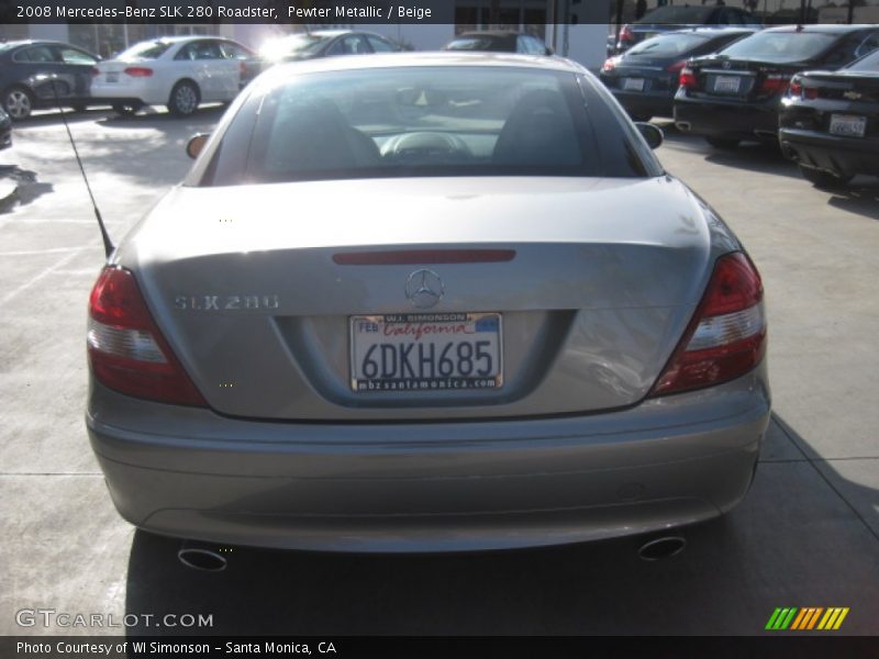Pewter Metallic / Beige 2008 Mercedes-Benz SLK 280 Roadster