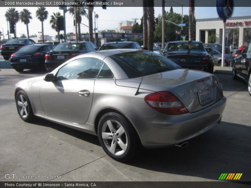 Pewter Metallic / Beige 2008 Mercedes-Benz SLK 280 Roadster