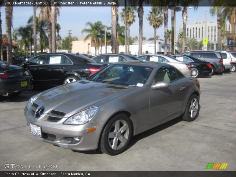 Pewter Metallic / Beige 2008 Mercedes-Benz SLK 280 Roadster