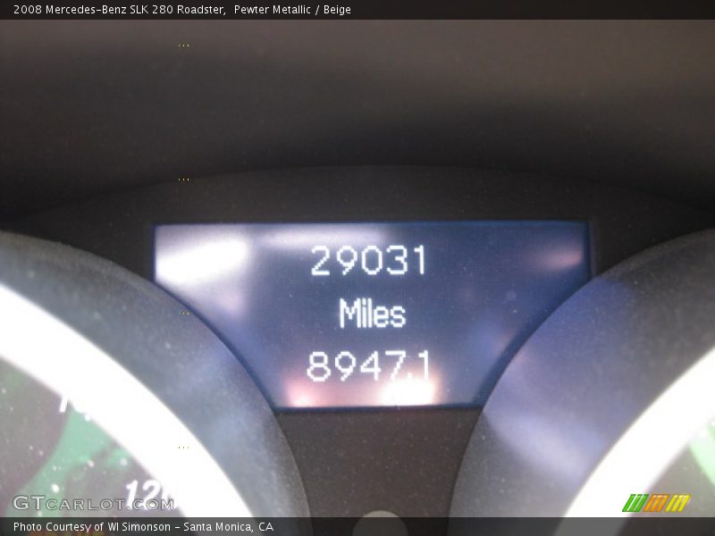 Pewter Metallic / Beige 2008 Mercedes-Benz SLK 280 Roadster