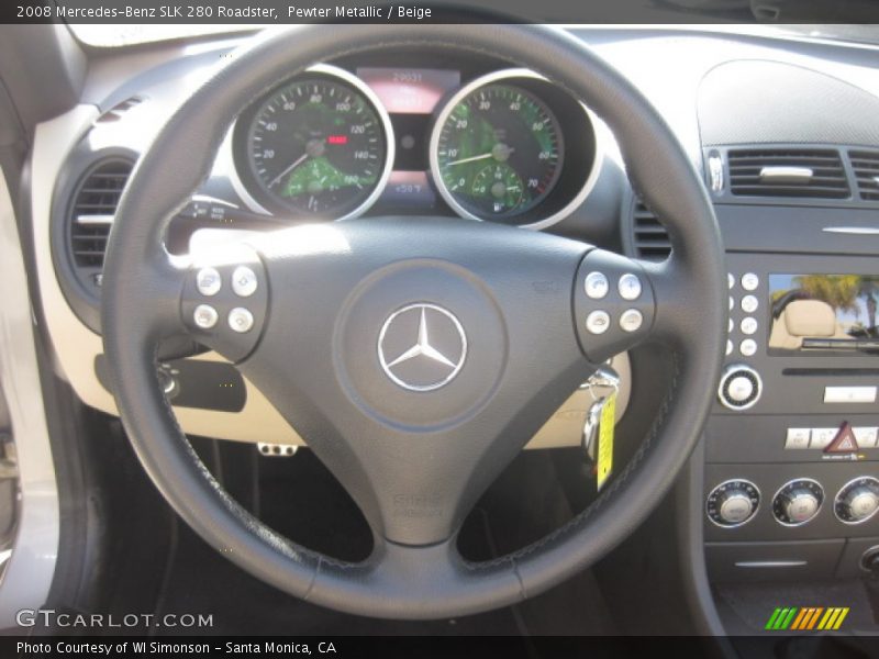 Pewter Metallic / Beige 2008 Mercedes-Benz SLK 280 Roadster