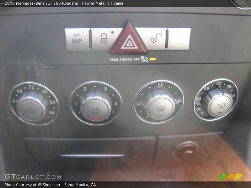 Controls of 2008 SLK 280 Roadster