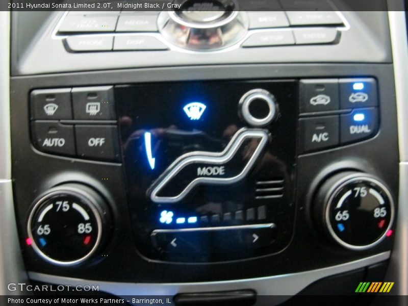 Midnight Black / Gray 2011 Hyundai Sonata Limited 2.0T