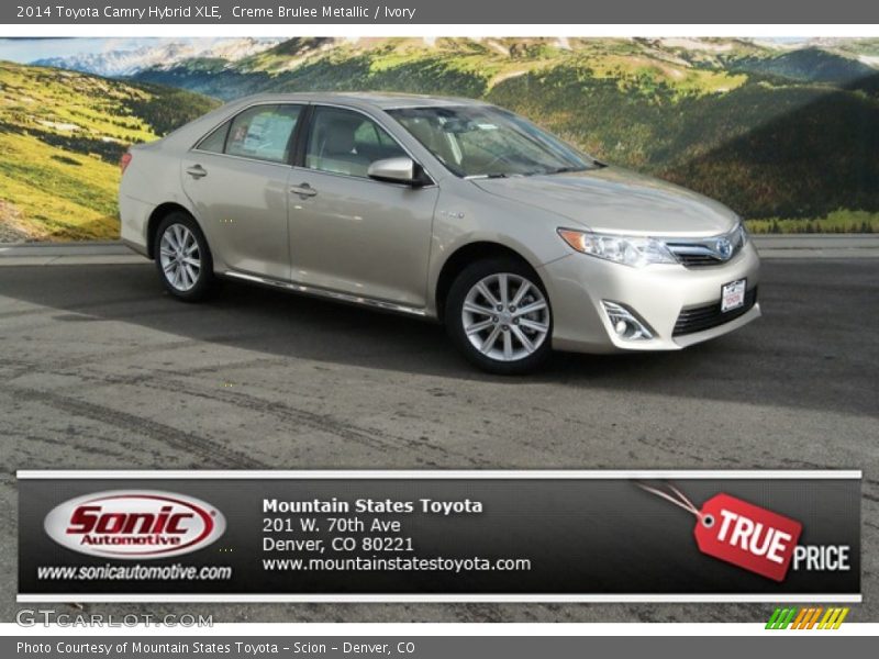 Creme Brulee Metallic / Ivory 2014 Toyota Camry Hybrid XLE