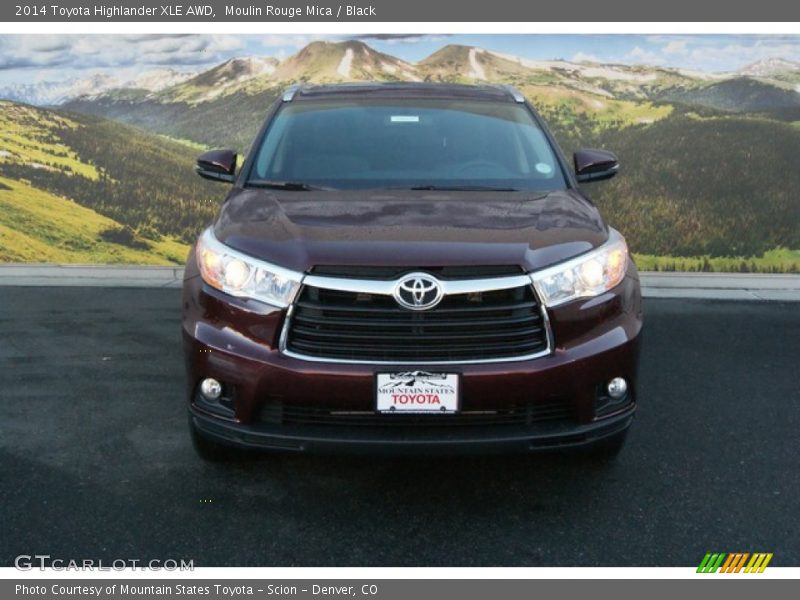 Moulin Rouge Mica / Black 2014 Toyota Highlander XLE AWD