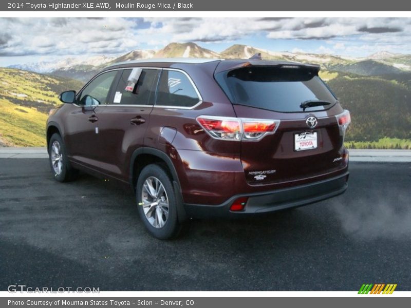 Moulin Rouge Mica / Black 2014 Toyota Highlander XLE AWD
