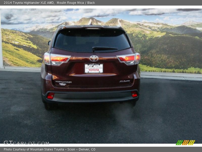 Moulin Rouge Mica / Black 2014 Toyota Highlander XLE AWD
