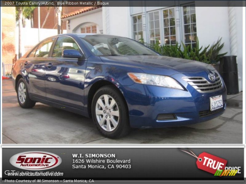 Blue Ribbon Metallic / Bisque 2007 Toyota Camry Hybrid