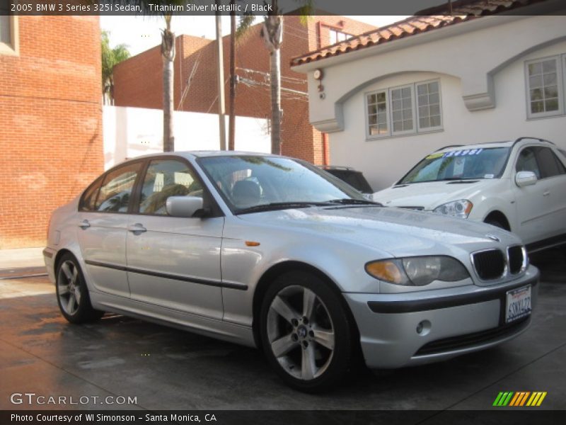 Titanium Silver Metallic / Black 2005 BMW 3 Series 325i Sedan