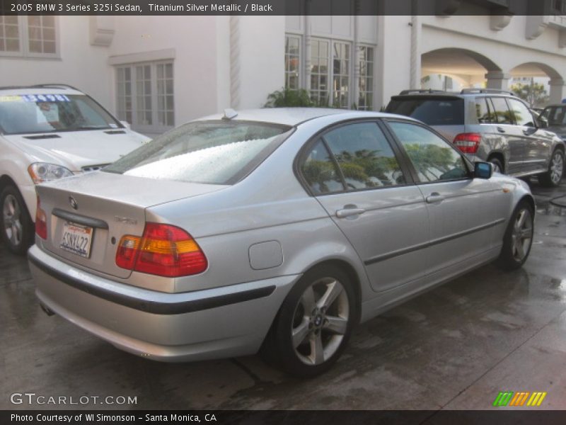 Titanium Silver Metallic / Black 2005 BMW 3 Series 325i Sedan