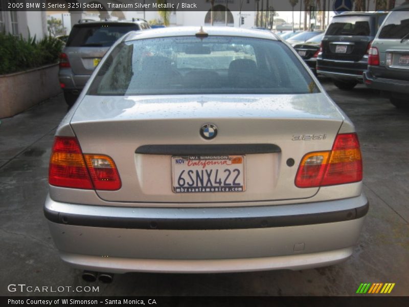 Titanium Silver Metallic / Black 2005 BMW 3 Series 325i Sedan