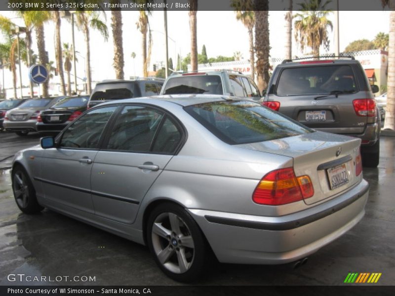 Titanium Silver Metallic / Black 2005 BMW 3 Series 325i Sedan