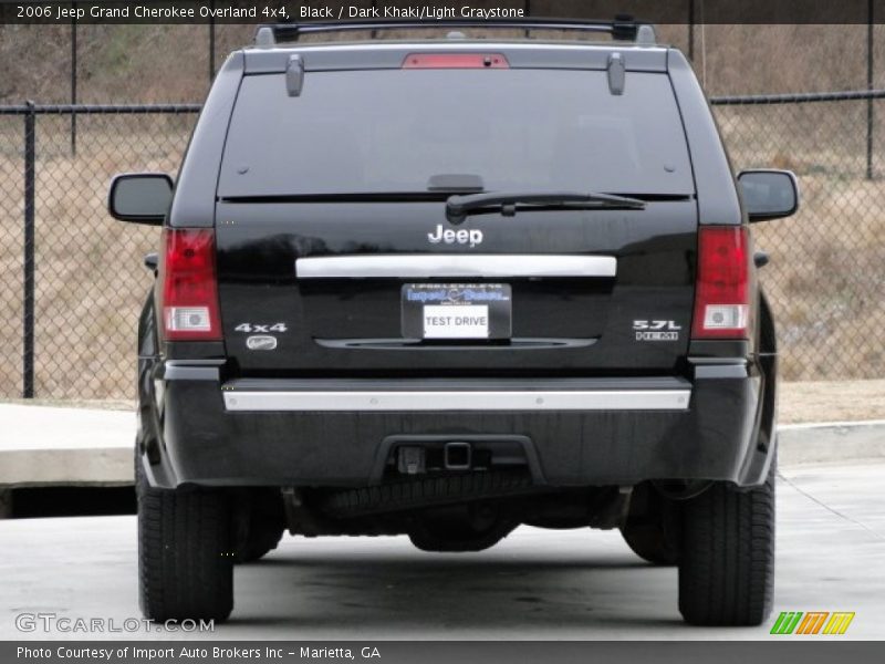 Black / Dark Khaki/Light Graystone 2006 Jeep Grand Cherokee Overland 4x4