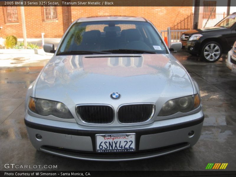 Titanium Silver Metallic / Black 2005 BMW 3 Series 325i Sedan